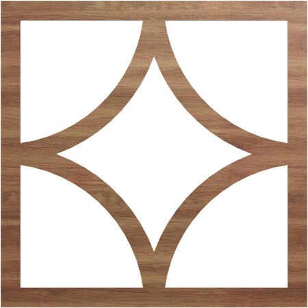 Ekena Millwork Statesman Wood Fretwork Pierced Ceiling Medallion, Walnut, 28"OD x 17 7/8"ID x 1/4"T CMWP28X28X0250STWA